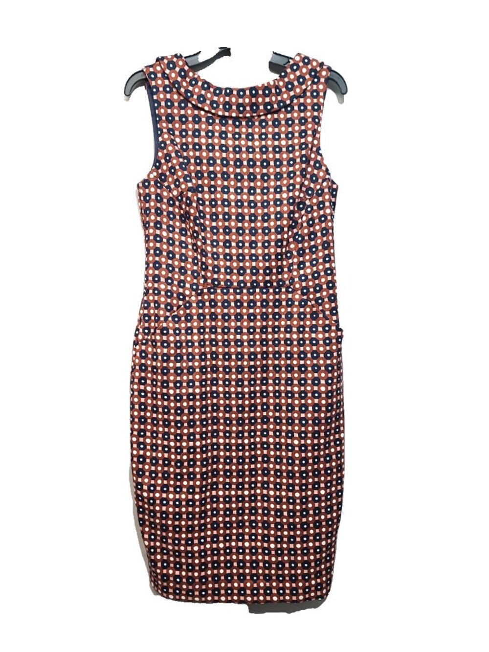 Boden Seam Detail Martha Dress Sheath Size 8 Brown NWT